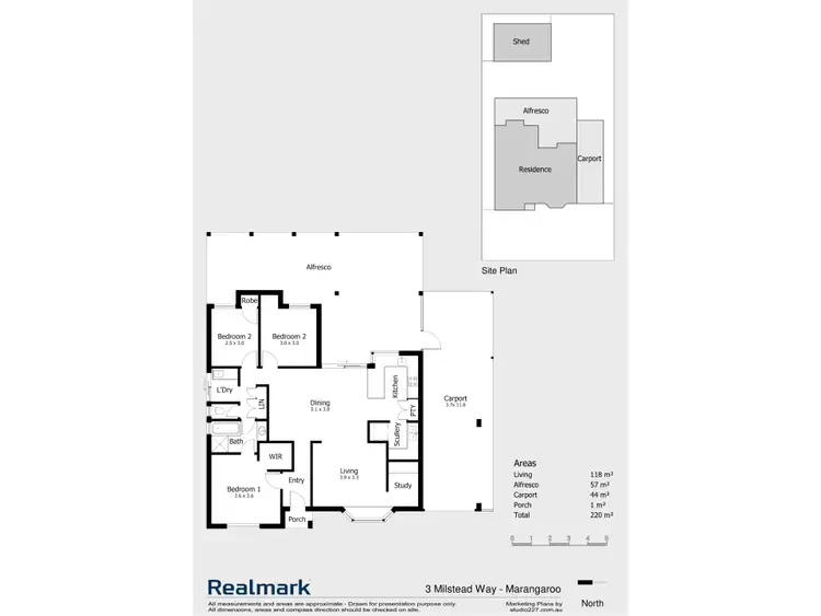 Floorplan of Homely house listing, 3 Milstead Way, Marangaroo WA 6064