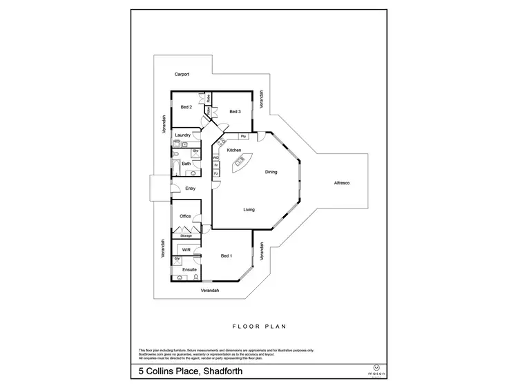 Floorplan of Homely house listing, 5 Collins Place, Shadforth WA 6333