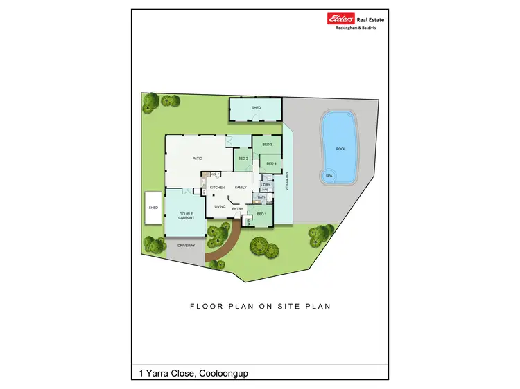 Floorplan of Homely house listing, 1 Yarra Close, Cooloongup WA 6168