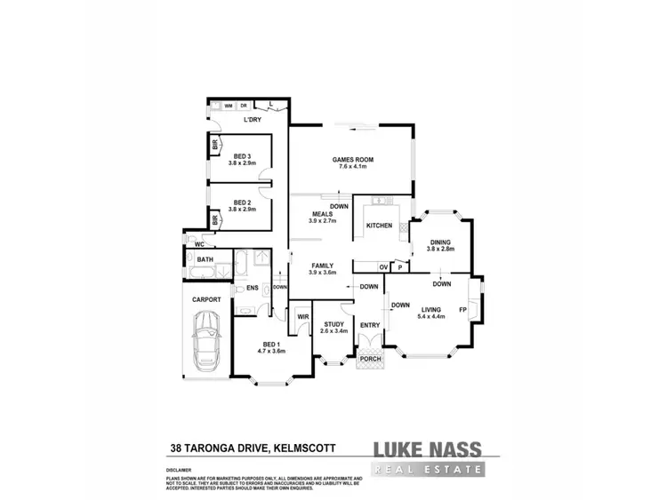 Floorplan of Homely house listing, 38 Taronga Drive, Kelmscott WA 6111