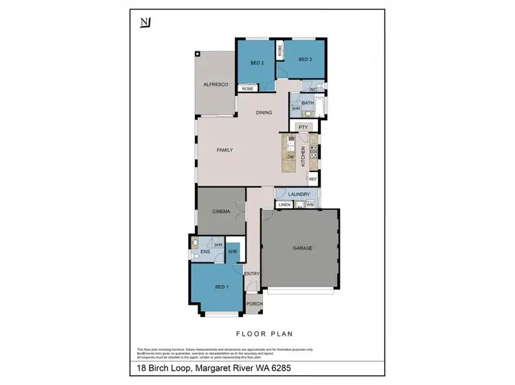 Floorplan of Homely house listing, 18 Birch Loop, Margaret River WA 6285