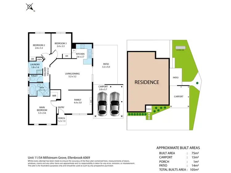 Floorplan of Homely house listing, 11/54 Millstream Grove, Ellenbrook WA 6069