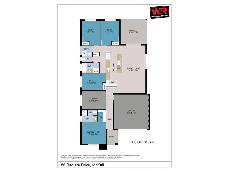 Floorplan of Homely house listing, 86 Radiata Drive, Mckail WA 6330
