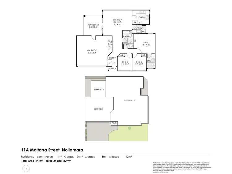 Floorplan of Homely villa listing, 11A Maltarra Street, Nollamara WA 6061