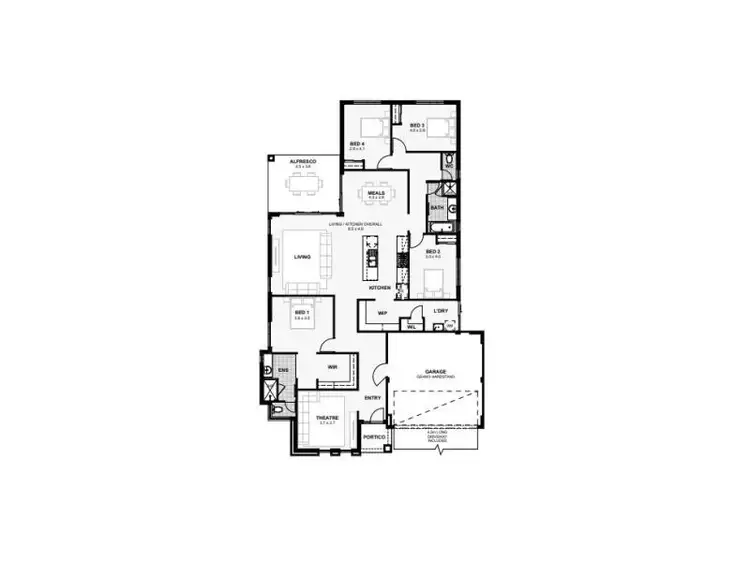Floorplan of Homely house listing, 16 Sanford Place, Lakelands WA 6180