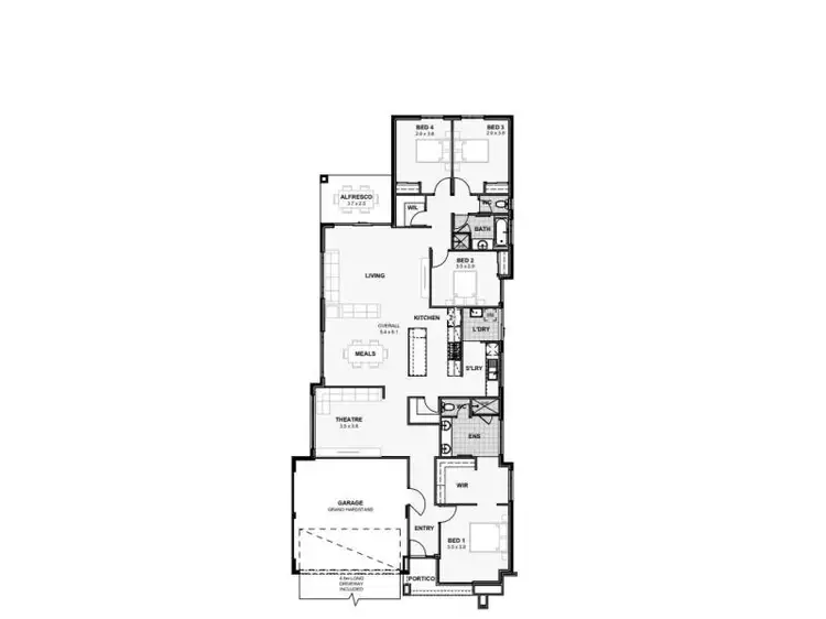 Floorplan of Homely house listing, 33 Overland Approach, Wanneroo WA 6065