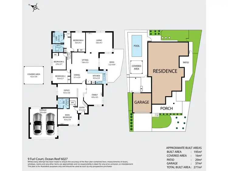 Floorplan of Homely house listing, 9 Furl Court, Ocean Reef WA 6027