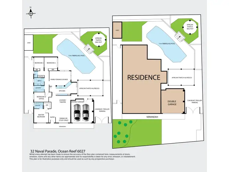 Floorplan of Homely house listing, 32 Naval Parade, Ocean Reef WA 6027