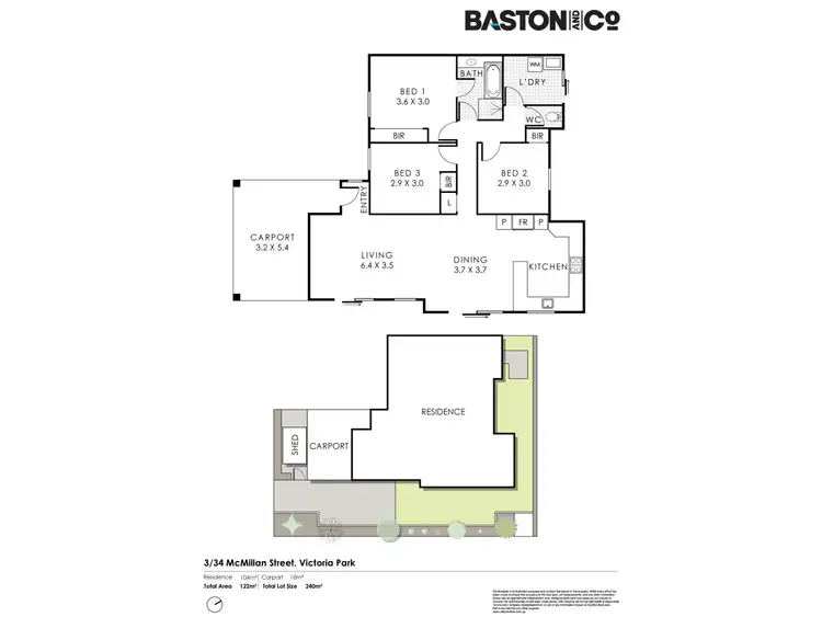 Floorplan of Homely villa listing, 34C McMillan Street, Victoria Park WA 6100