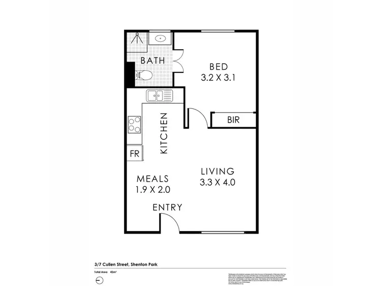 Floorplan of Homely unit listing, 3/7 Cullen Street, Shenton Park WA 6008