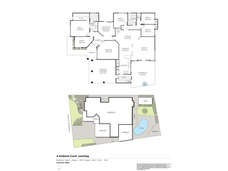 Floorplan of Homely house listing, 4 Andrene Court, Leeming WA 6149
