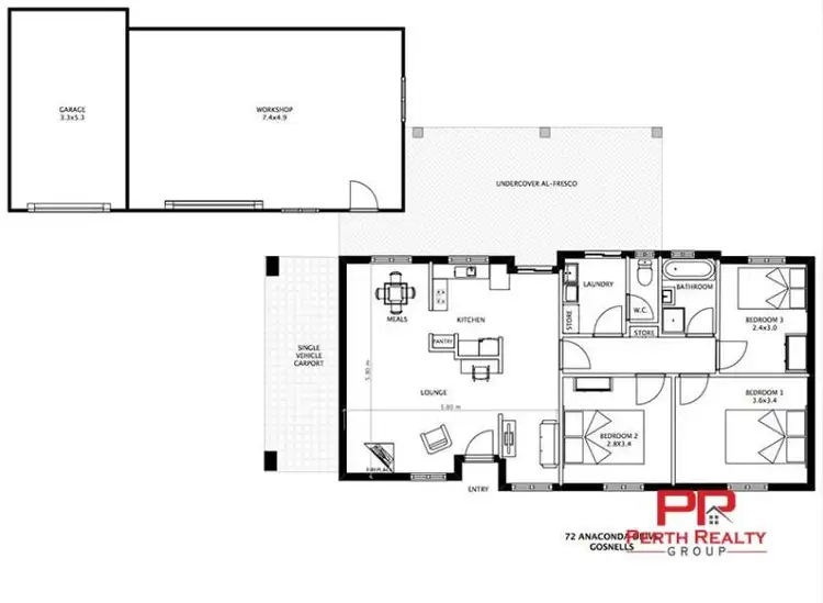 Floorplan of Homely house listing, 72 Anaconda Drive, Gosnells WA 6110