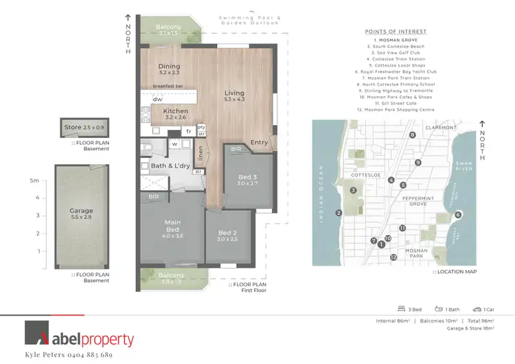 Floorplan of Homely apartment listing, 15/6 Stuart Street, Mosman Park WA 6012