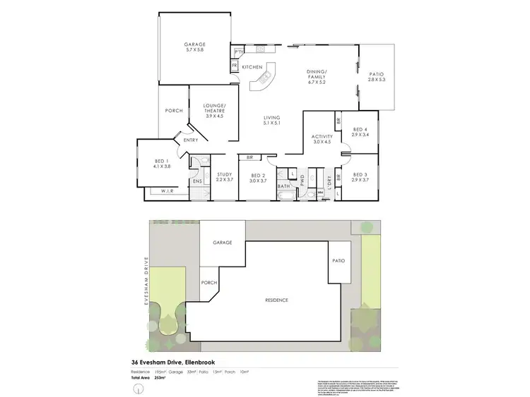 Floorplan of Homely house listing, 36 Evesham Drive, Ellenbrook WA 6069