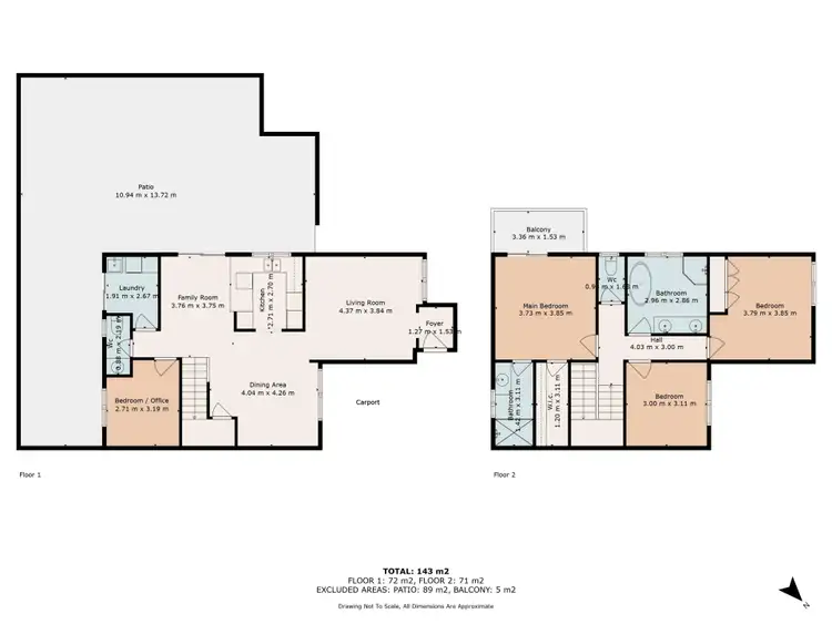 Floorplan of Homely townhouse listing, 6/22 Little Walcott Street, North Perth WA 6006