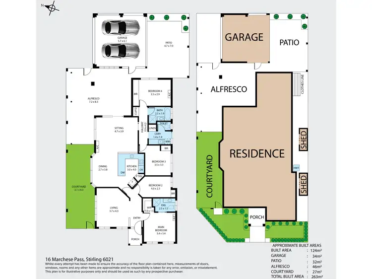 Floorplan of Homely house listing, 16 Marchese Pass, Stirling WA 6021