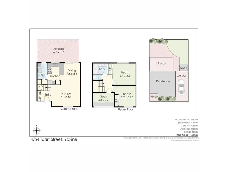 Floorplan of Homely townhouse listing, 4/54 Tuart Street, Yokine WA 6060