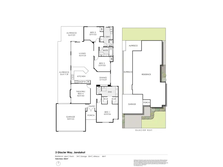 Floorplan of Homely house listing, 3 Glacier Way, Jandakot WA 6164