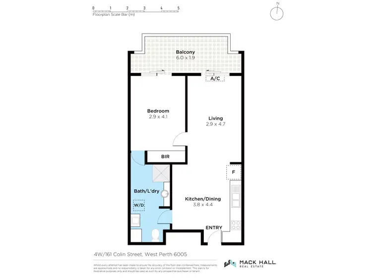 Floorplan of Homely apartment listing, 4w/161 Colin Street, West Perth WA 6005