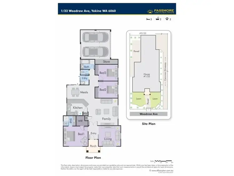 Floorplan of Homely villa listing, 1/22 Woodrow Avenue, Yokine WA 6060