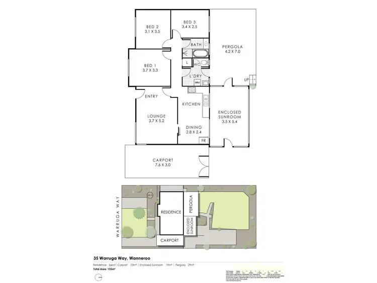 Floorplan of Homely house listing, 35 Warruga Way, Wanneroo WA 6065