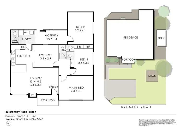 Floorplan of Homely house listing, 36 Bromley Road, Hilton WA 6163