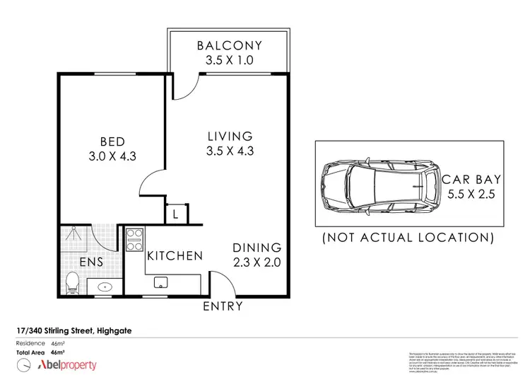 Floorplan of Homely apartment listing, 17/340 Stirling Street, Highgate WA 6003