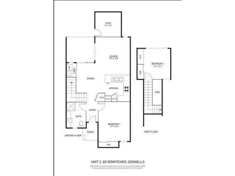 Floorplan of Homely house listing, 2/80 Dowitcher Loop, Gosnells WA 6110