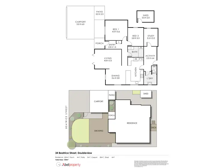 Floorplan of Homely house listing, 34 Beatrice Street, Doubleview WA 6018