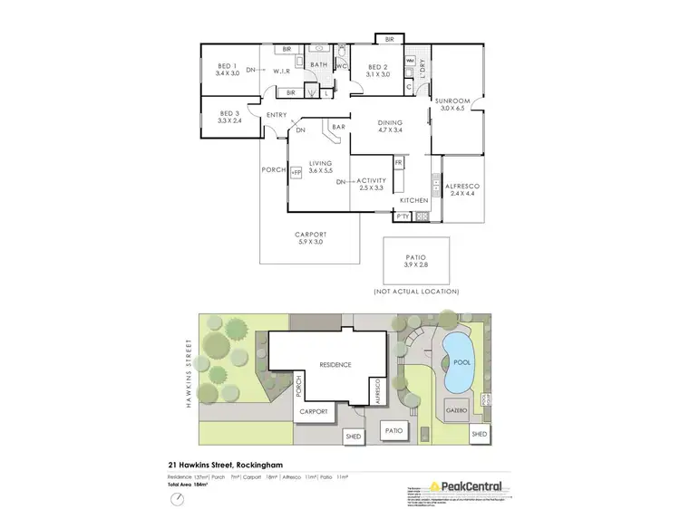 Floorplan of Homely house listing, 21 Hawkins Street, Rockingham WA 6168
