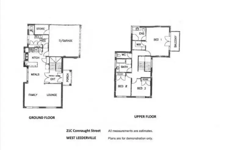 Floorplan of Homely townhouse listing, 21C Connaught  Street, West Leederville WA 6007