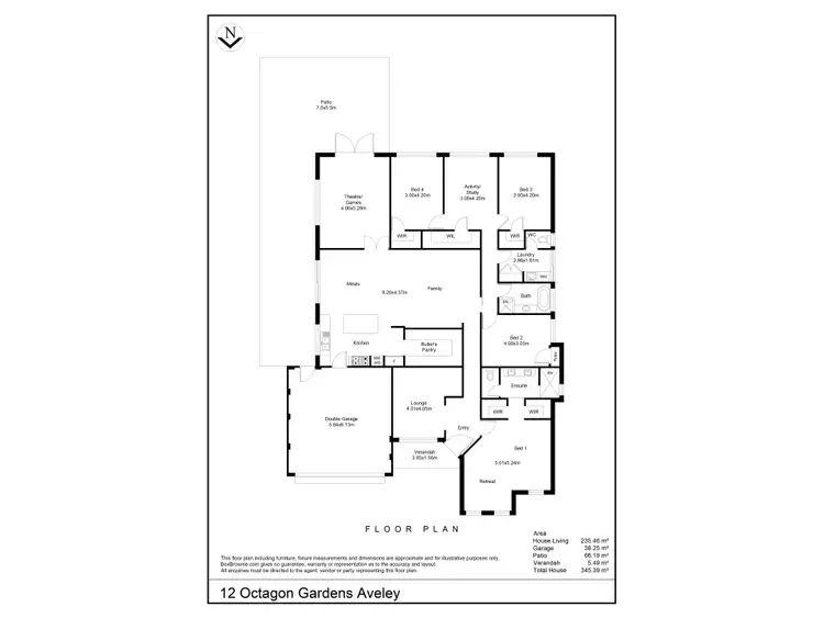 Floorplan of Homely house listing, 12 Octagon Gardens, Aveley WA 6069