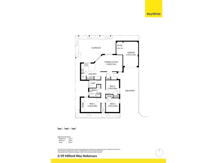 Floorplan of Homely villa listing, 2/39 Milford Way, Nollamara WA 6061