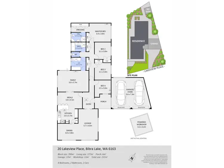 Floorplan of Homely house listing, 20 Lakeview Place, Bibra Lake WA 6163