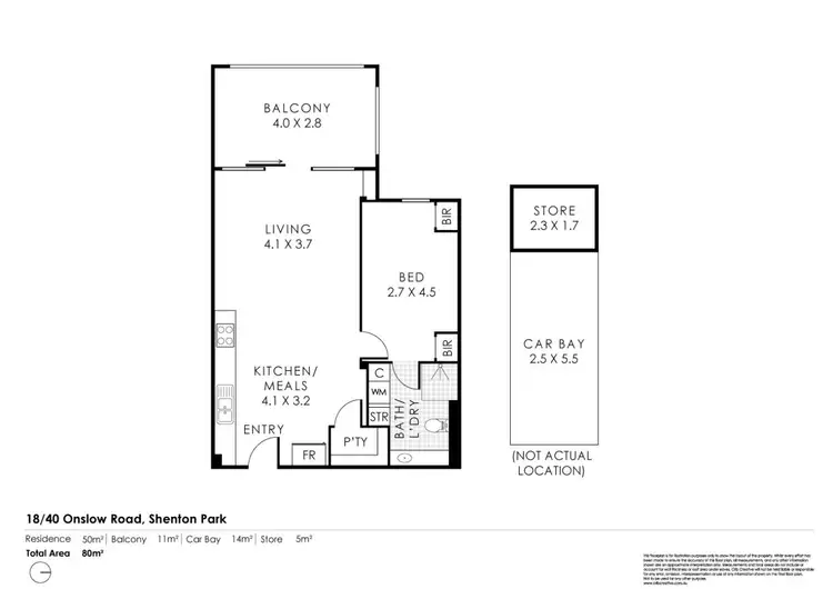 Floorplan of Homely apartment listing, 18/40 Onslow Road, Shenton Park WA 6008