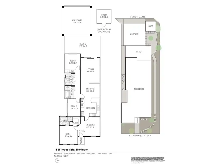 Floorplan of Homely house listing, 18 St Tropez Vista, Ellenbrook WA 6069