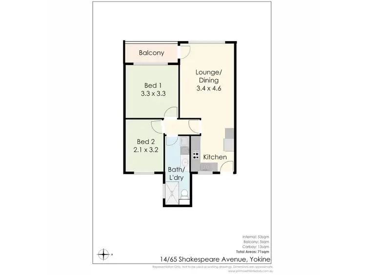 Floorplan of Homely apartment listing, 14/65 Shakespeare Avenue, Yokine WA 6060