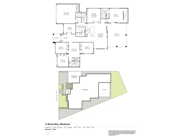 Floorplan of Homely house listing, 16 Bloom Way, Ellenbrook WA 6069