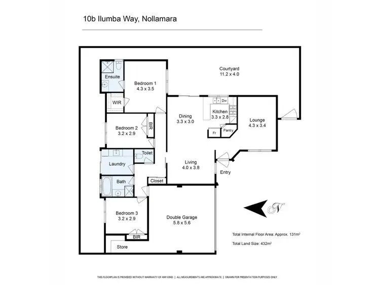 Floorplan of Homely semi-detached listing, 10B Ilumba Way, Nollamara WA 6061