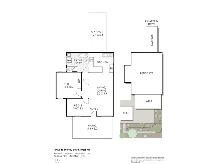 Floorplan of Homely unit listing, 8/14 Morley Drive, Tuart Hill WA 6060