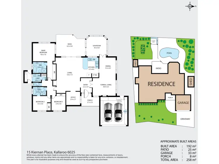 Floorplan of Homely house listing, 15 Kiernan Place, Kallaroo WA 6025