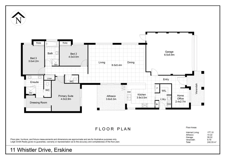 Floorplan of Homely house listing, 11 Whistler Drive, Erskine WA 6210