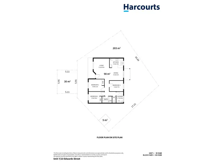 Floorplan of Homely unit listing, 7/23 Edwards Street, Leda WA 6170