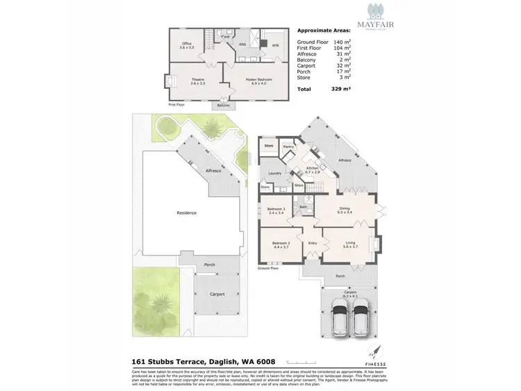Floorplan of Homely house listing, 161 Stubbs Terrace, Daglish WA 6008