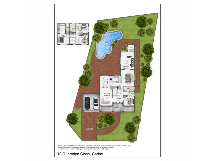 Floorplan of Homely house listing, 10 Quarndon Close, Carine WA 6020