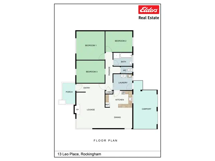 Floorplan of Homely house listing, 13 Leo Place, Rockingham WA 6168