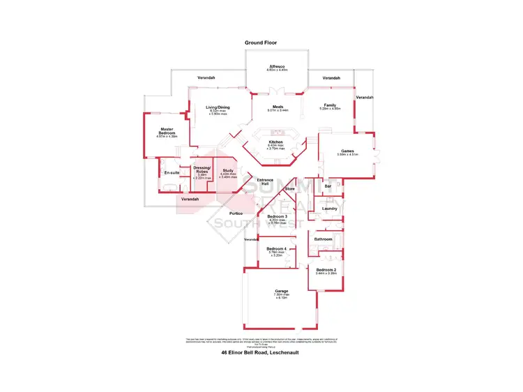 Floorplan of Homely house listing, 46 Elinor Bell Road, Leschenault WA 6233