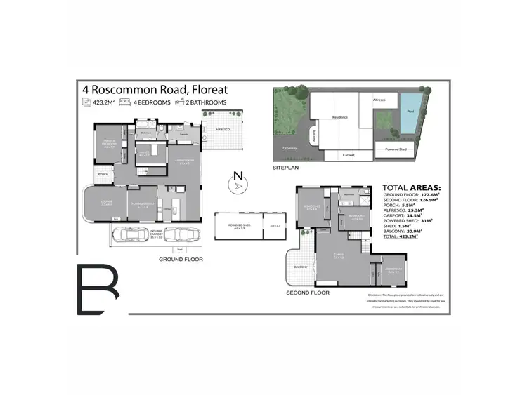 Floorplan of Homely house listing, 4 Roscommon Road, Floreat WA 6014