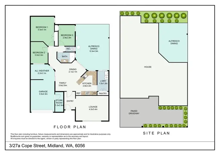 Floorplan of Homely unit listing, 3/27A Cope Street, Midland WA 6056