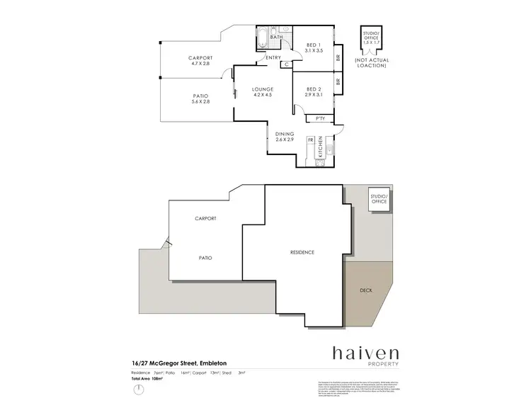Floorplan of Homely villa listing, 16/27 McGregor Street, Embleton WA 6062